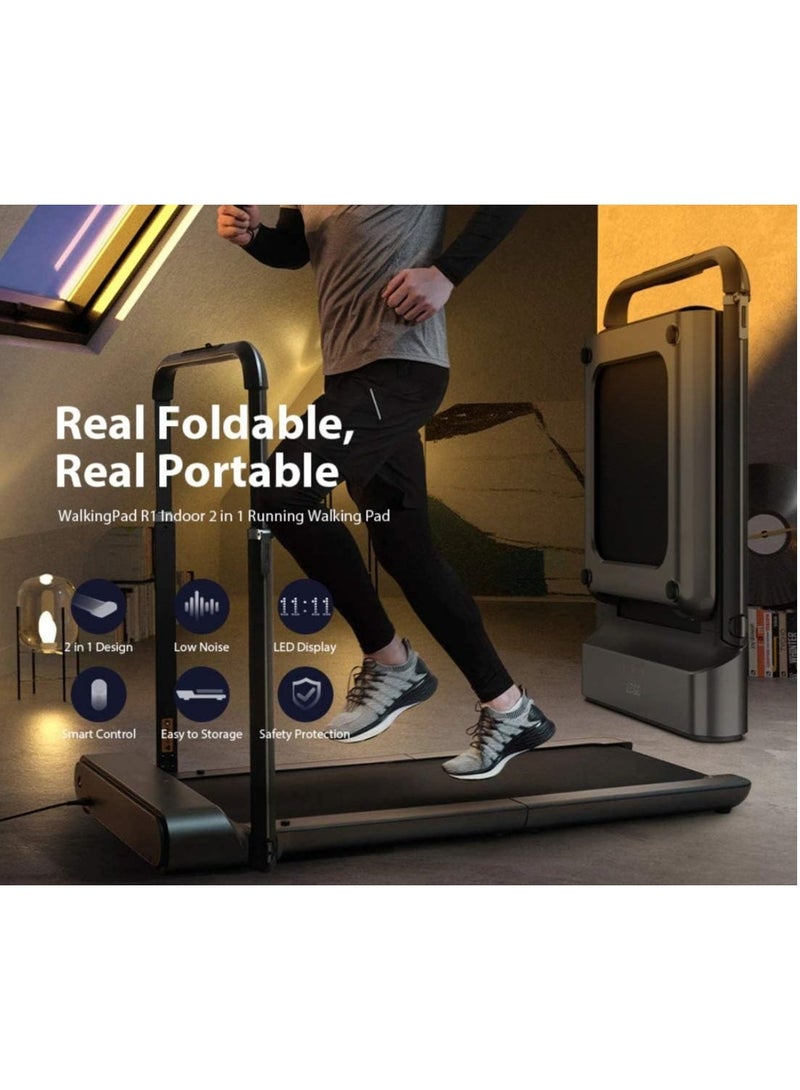 KINGSMITH WalkingPad R1 Pro Foldable Treadmill 2-in-1 Walking & Running Machine | 0.5–10 km/h Speed | Quiet Brushless Motor | Remote Control & App | LED Display | Home & Office Use | Black - Image 2